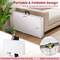 Portable Mahjong Table Foldable Game Table with Mat Cup Holders and Handle